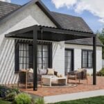 12x10 Evanston Wall Mounted Louvered Pergola