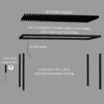 18x10 Sarasota Steel Louvered Pergola - Image 11