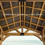 12x12 Arlington Gazebo with Electric - Lt Brown - Image 5