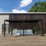 20x10 Evanston Wall Mounted Louvered Pergola - Image 2