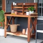Potting Table/Bench/Serving Bar - Acacia Wood - Image 3