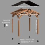 12x10 Arlington Gazebo with Electric - Lt Brown - Image 11
