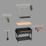 Premium Argentine/Santa Maria BBQ Grill with Wood Fire and Charcoal Grill - Image 15