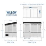 9x6 Willow Greenhouse -    Pre-Stained & Sealed White - Image 2