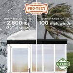 9x6 Willow Greenhouse -    Pre-Stained & Sealed White - Image 3