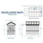 9x6 White Bellerose Greenhouse - Image 2