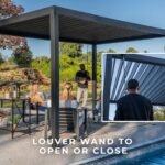 14x10 Sarasota Steel Louvered Pergola - Image 8