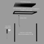 10x10 Evanston Wall Mounted Louvered Pergola - Image 20