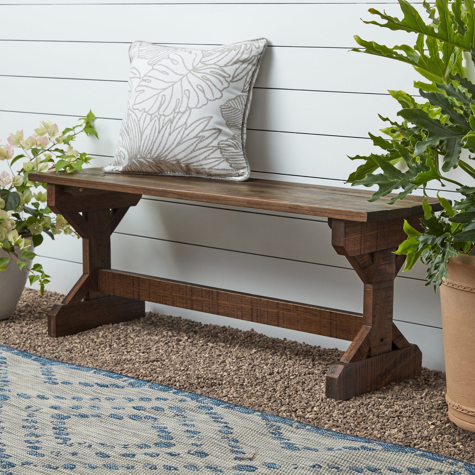 Bench-Brown-Outdoor-scaled-1.jpg Farmhouse Bench - Image 1