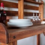 Potting Table/Bench/Serving Bar - Acacia Wood - Image 6