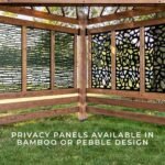 Tuscany Corner Pergola with Conversation Seating - Bamboo Panels - Image 4