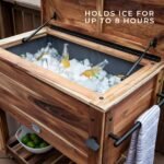 100 Quart Patio Cooler - Acacia - Image 9
