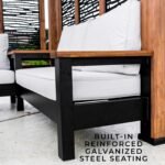 Tuscany Corner Pergola with Conversation Seating - Bamboo Panels - Image 6