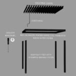 10x10 Sarasota Steel Louvered Pergola - Image 12