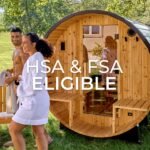 Paxton Outdoor Barrel Sauna with Porch – 4-6 Person - Image 11