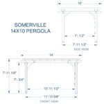 14x10 Somerville Pergola - Barnwood Stain - Image 2