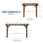 14x10 Somerville Pergola - Walnut Stain - Image 2