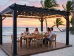 Stratford | 14x10 Steel Pergola – Black - Image 11