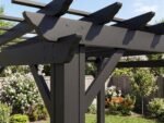 Stratford | 14x10 Steel Pergola – Black - Image 8