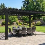 Stratford | 16x12 Steel Pergola – Black