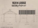 Lodge | 16x14 Cedar and Steel Gazebo with Steel Roof - Image 2
