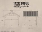Lodge | 14x12 Cedar and Steel Gazebo with Steel Roof - Image 2