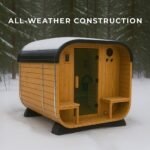 Lennon Outdoor Cube Sauna with Porch – 2-4 Person - Image 6