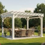 Stratford | 12x10 Steel Pergola – White