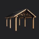 Lodge | 19x14 Cedar and Steel Gazebo with Steel Roof - Image 16