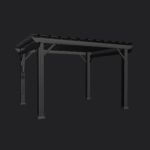 Stratford | 12x10 Steel Pergola – Black - Image 14