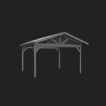 Lancaster | 14x14 Steel Gazebo with Gable Roof - Image 12
