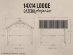 Lodge | 14x14 Cedar and Steel Gazebo with Steel Roof - Image 2