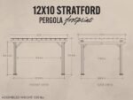 Stratford | 12x10 Steel Pergola – Black - Image 2