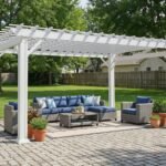 Stratford | 16x12 Steel Pergola – White