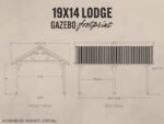 Lodge | 19x14 Cedar and Steel Gazebo with Steel Roof - Image 2