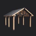 Lodge | 16x14 Cedar and Steel Gazebo with Steel Roof - Image 11