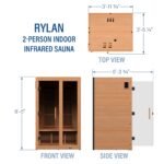 Rylan Indoor Infrared Sauna – 2 Person - Image 2