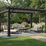 Stratford | 14x10 Steel Pergola – Black